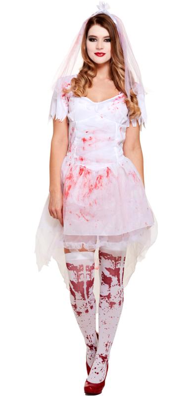Skræmmende Blodig Brud Kostume til Halloween Fest!