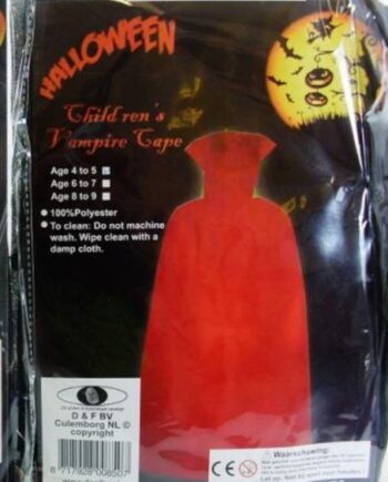Halloween Costumes Children Vampire Cape Kostume