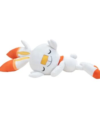Pokamp195amp169mon: Scorbunny Sleeping Plush Bamse