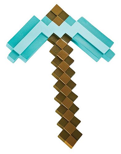 Minecraft Plastic Diamond Pickaxe Replica 40cm