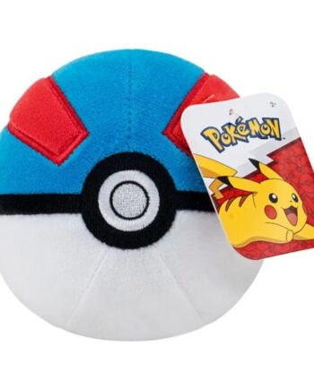 Pokmon: Pokeball Great Ball Plush Bamse 10cm